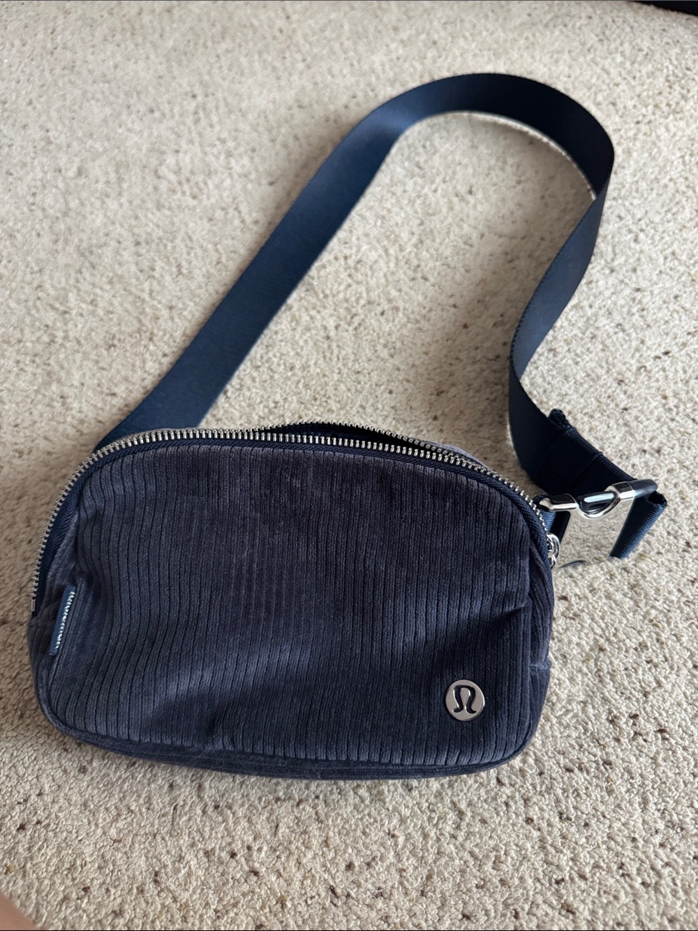 lululemon athletica Navy Corduroy Belt Bag